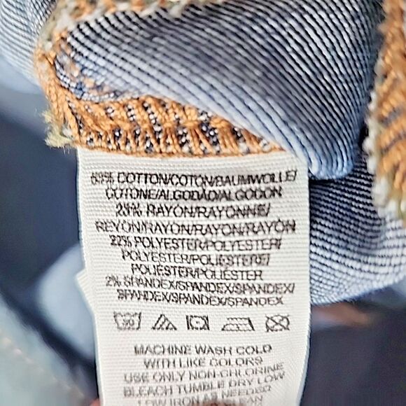 Free People Womens Jeans Pull-On Flare Leg Dark Blue Denim Size 25R Stretchy - Picture 8 of 8